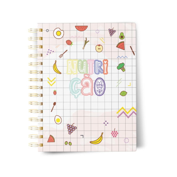 caderno nutricao arquivo digital papelaria personalizada