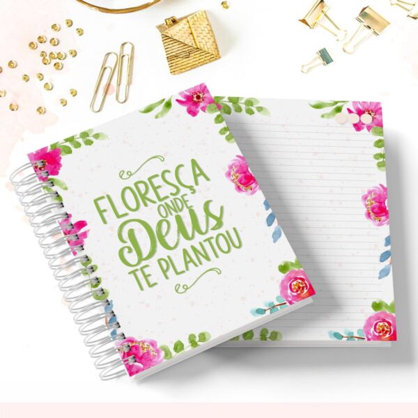 caderno pautado floresca arquivo digital scrapbook