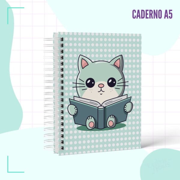 caderno pautado gatinho arquivo digital caderno pautado