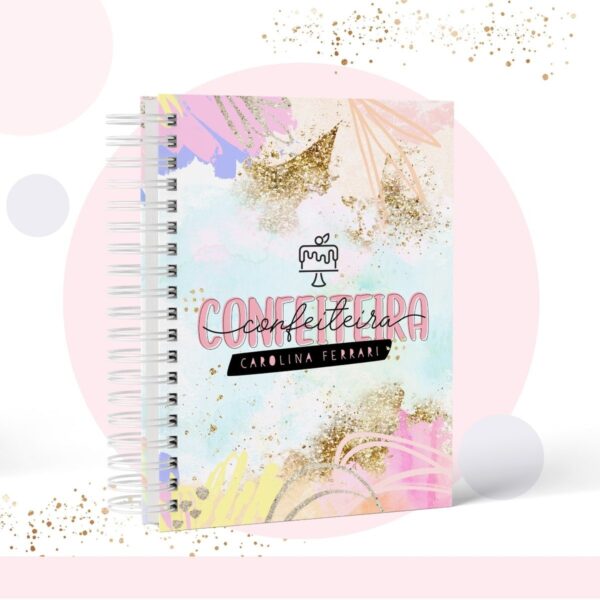 caderno pautado profissao confeiteira arquivo digital caderno pautado