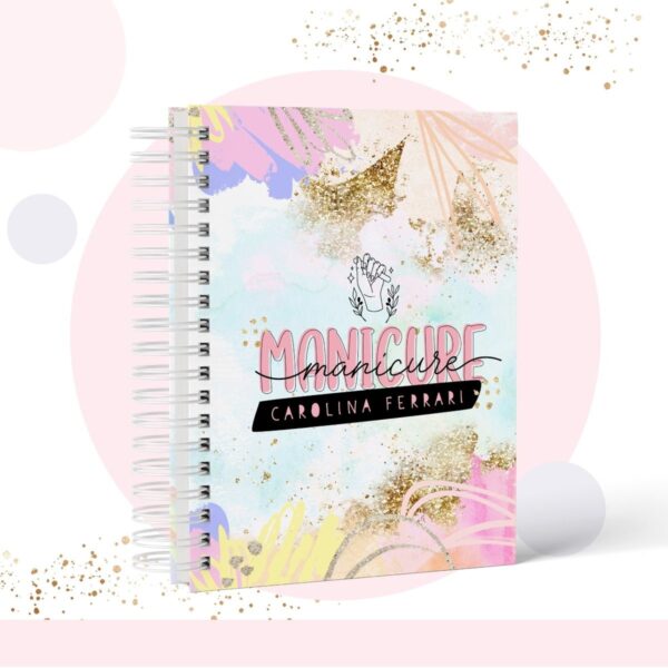 caderno pautado profissao manicure arquivo digital caderno