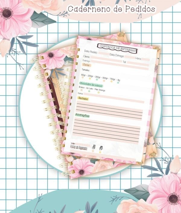 Caderno Pedidos Páscoa Mod4 - Arquivo Digital