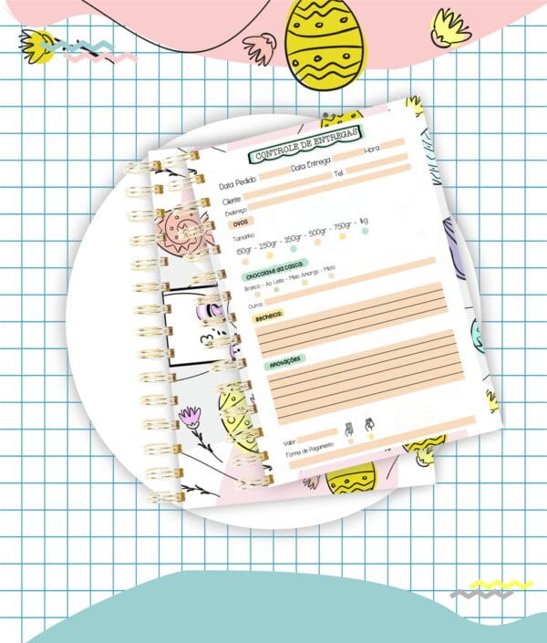 Caderno Pedidos Páscoa Mod9 - Arquivo Digital - Imagem 2