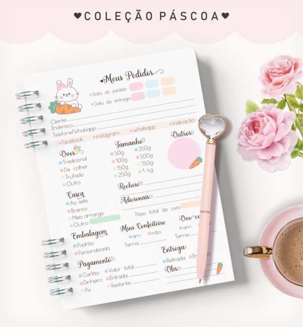 Caderno Pedidos Páscoa Rosinha - Arquivo Digital - Imagem 2