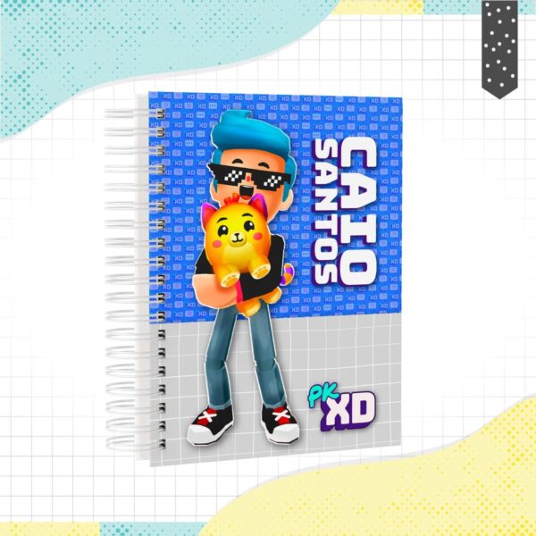 caderno pkxd menino arquivo digital papelaria