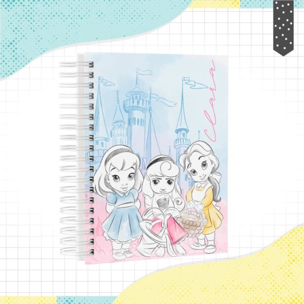 caderno princesas arquivo digital caderno