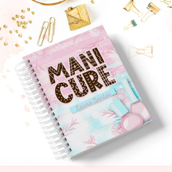 caderno profissao manicure pautado