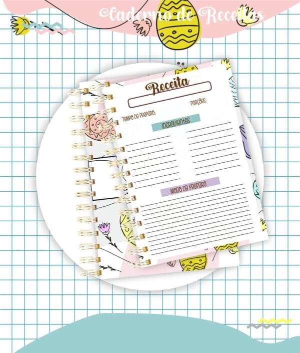 Caderno Receitas Páscoa Mod04 - Arquivo Digital - Imagem 2