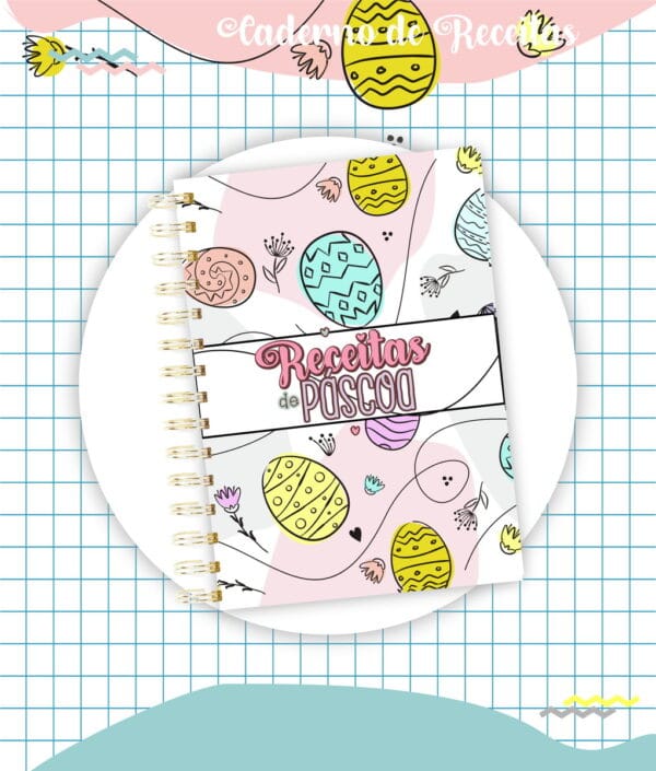 caderno receitas pascoa mod04 arquivo digital scrapbook
