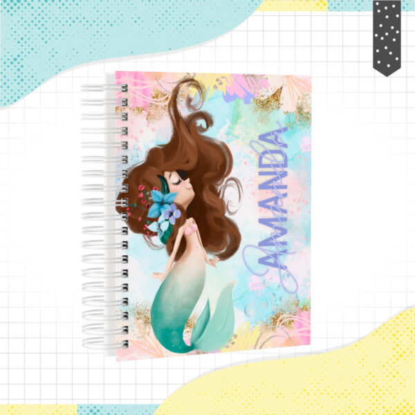 caderno sereia arquivo digital scrapbook