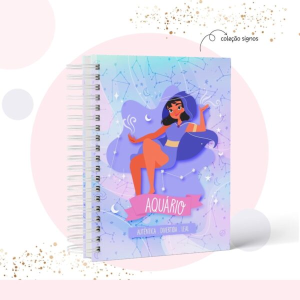 caderno signo aquario arquivo digital signos 2