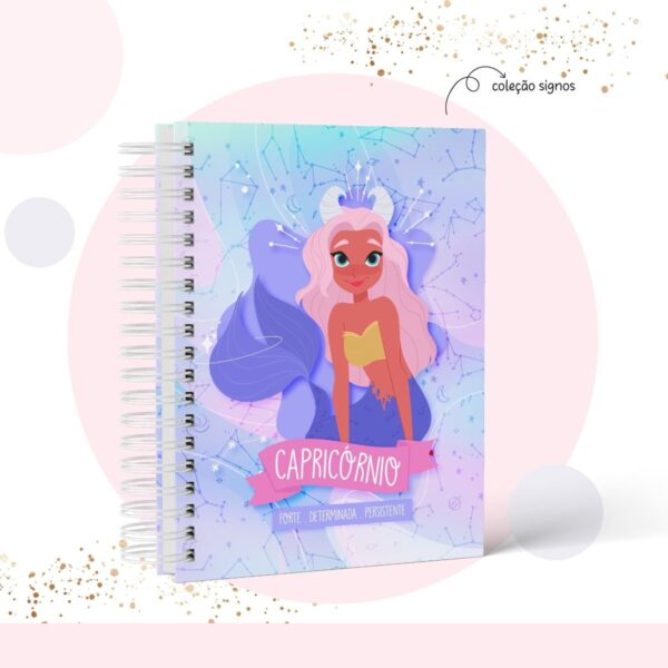 caderno signo capricornio arquivo digital corte 2