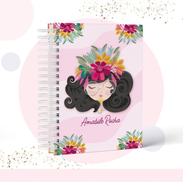 caderno teen menina modelo 1 arquivo digital encadernacao digital