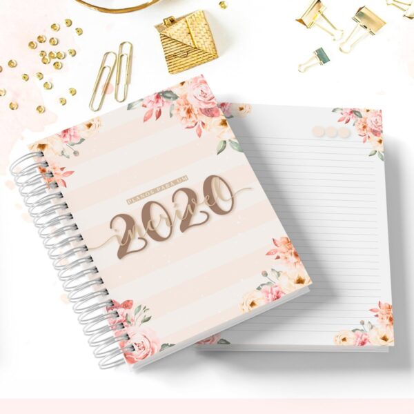 caderno universitario floral arquivo digital caderno