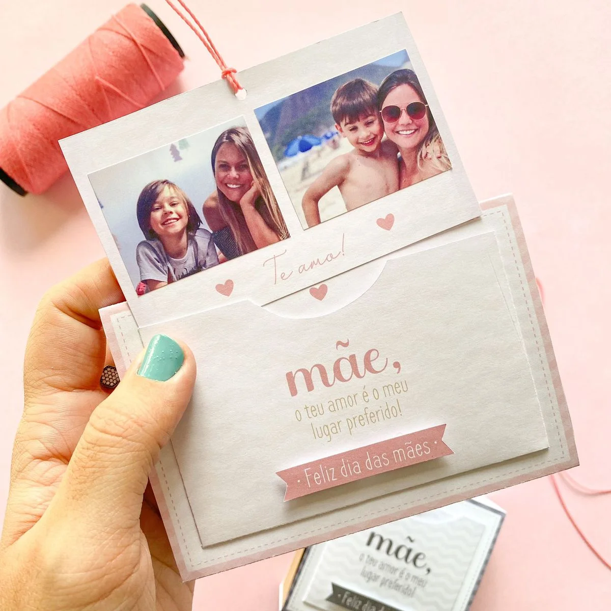 Caixa de Doces com Foto Dia das Mães Para Imprimir e Montar