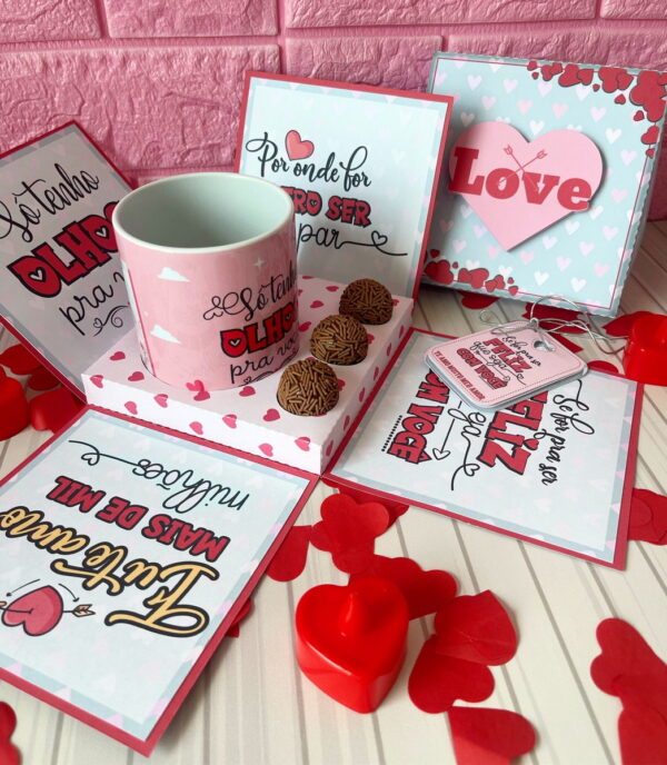 caixa explosao caneca namorados arquivo digital papel e scrapbook
