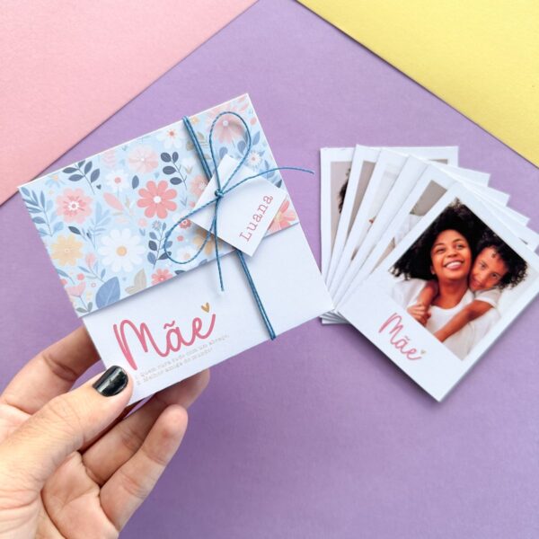 Caixinha Fotos Polaroid Dia das Mães Para Imprimir e Montar