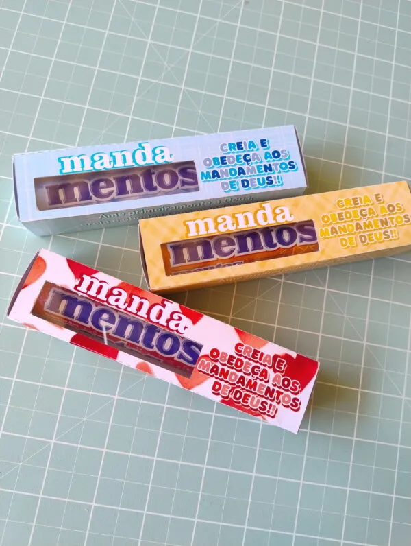 Caixinha Mandamentos Mentos - pdf e Png