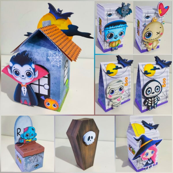 caixinhas personalizadas halloween studio e pdf png