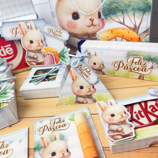 Caixinhas Personalizadas Páscoa Menino - Arquivo Digital - Imagem 2