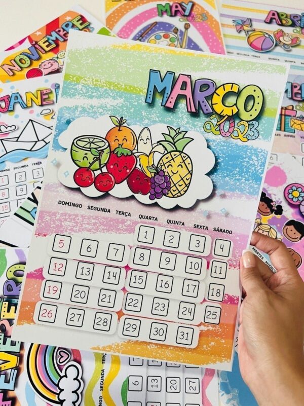 Calendário Infantil 2023 Pedagógico Arquivo Digital Em Pdf