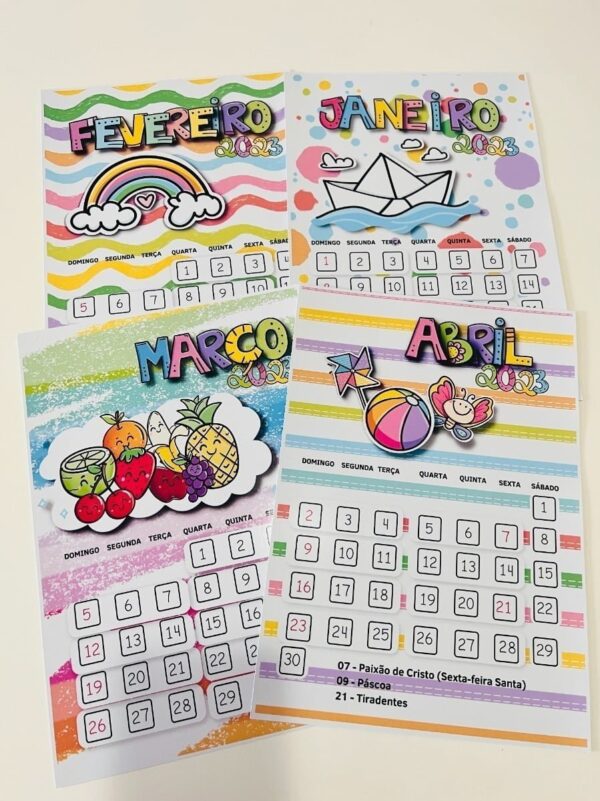 Calendário Infantil 2023 Pedagógico Arquivo Digital Em Pdf
