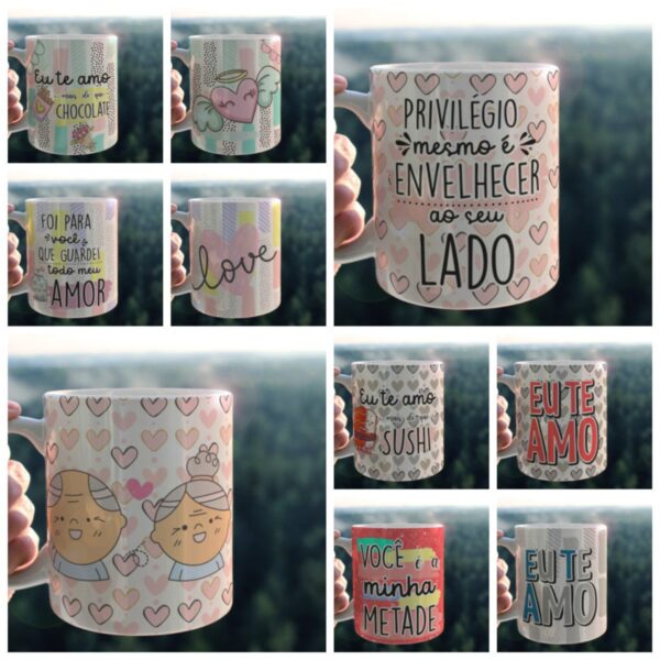canecas dia dos namorados arquivo digital papelaria