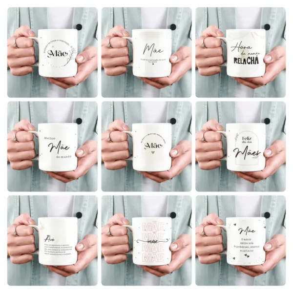 Canecas Personalizadas Dia das Mães - Arquivos JPG