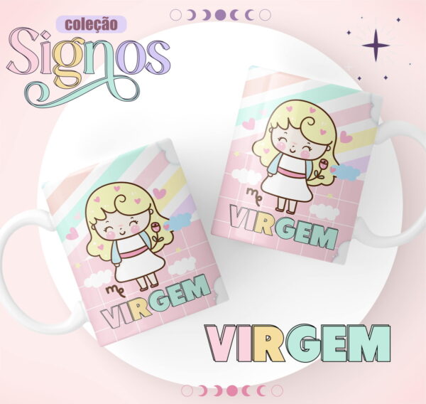 Canecas Signos Candy - Arquivo Digital - Imagem 4