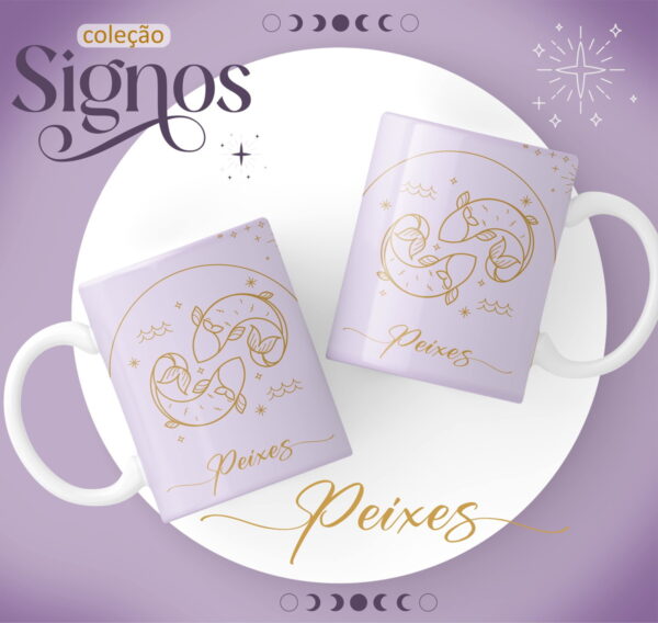 Canecas Signos Lilás - Arquivo Digital - Imagem 2