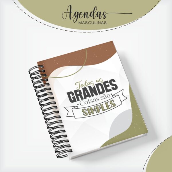 capa agenda masculina grandes coisas arquivo digital arquivo de corte