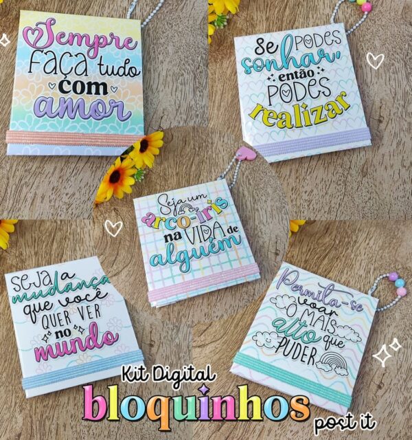 capa de bloquinhos post it arquivo digital miolo digital