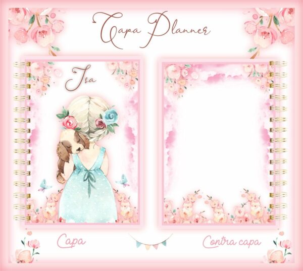 capa planner menina arq digital papelaria