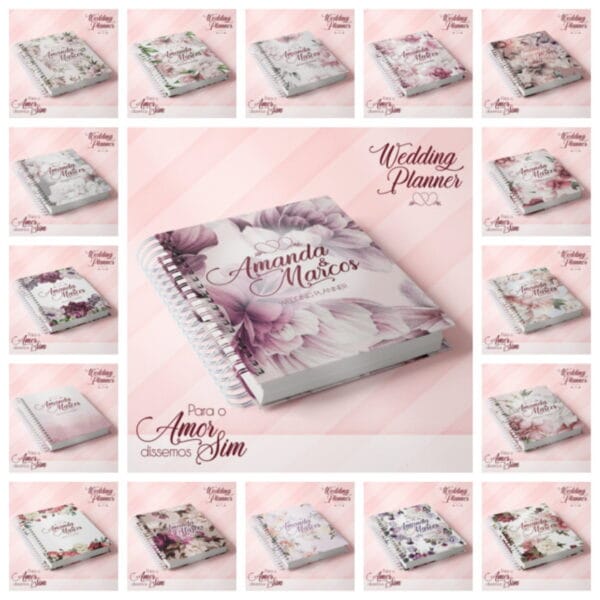 Capas Florais Planner Noiva - Arquivo Digital