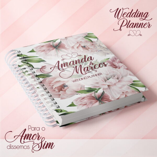 capas florais planner noiva arquivo digital casamento