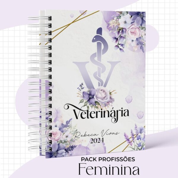 Capas Profissões Feminina Lilás - Arquivo Digital - Imagem 4