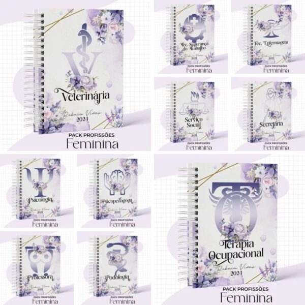 capas profissoes feminina lilas arquivo digital agendas profissoes