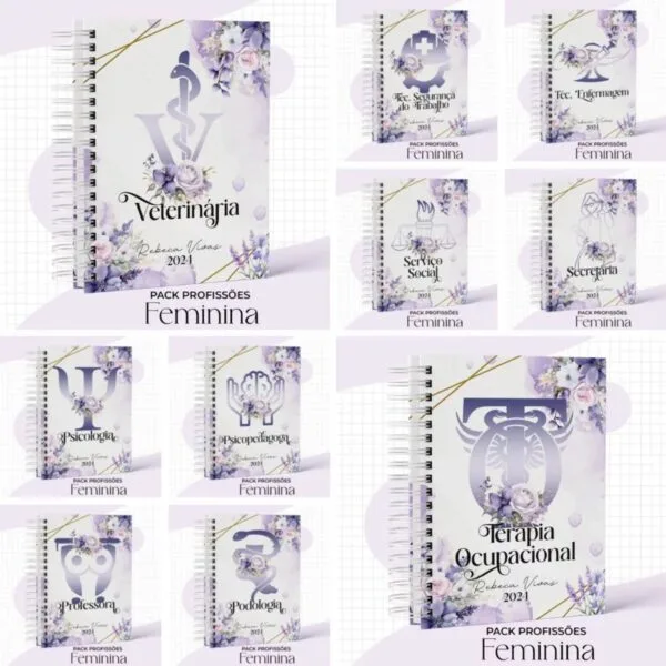 capas profissoes feminina lilas arquivo digital agendas profissoes