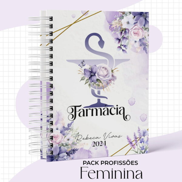 Capas Profissões Feminina Lilás - Arquivo Digital - Imagem 3