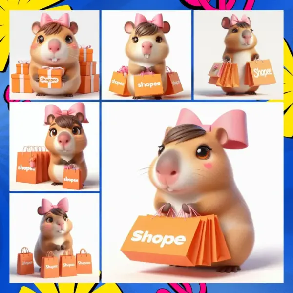 Capivara Rainha Kit Digital Exclusivo Para Shopee Em Png
