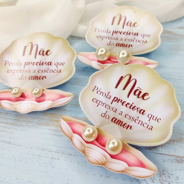 Card Concha Brincos Dia das Mães - Arquivo Digital