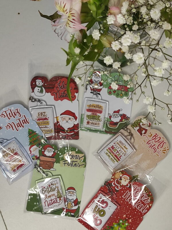 Card e Adesivo Chaveiro Natal - Arquivo Digital - Imagem 4