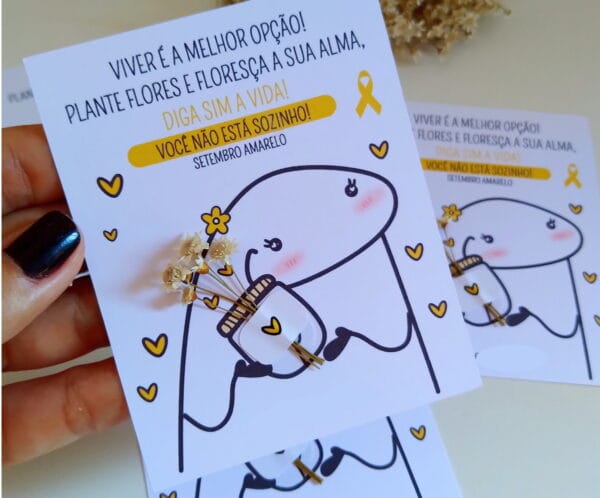 card flor setembro amarelo arquivo digital datas comemorativas