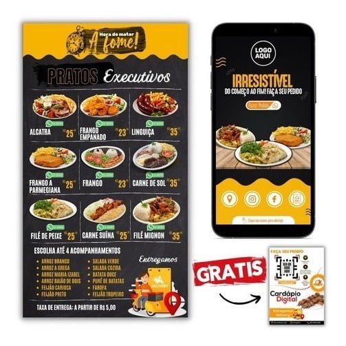 Cardápio Para Restaurante Editável & Digital + Bônus
