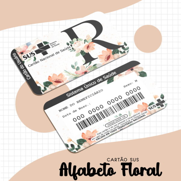 cartao sus adulto alfabeto floral arquivo digital cartao sus menina