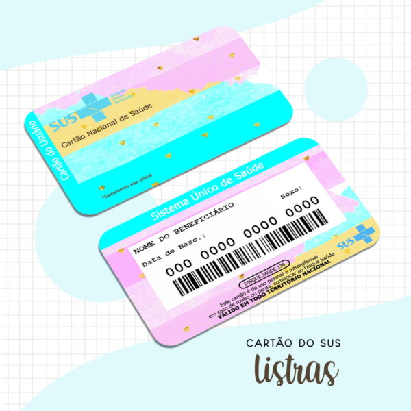 cartao sus adulto listras feminino arquivo digital encadernacao em geral