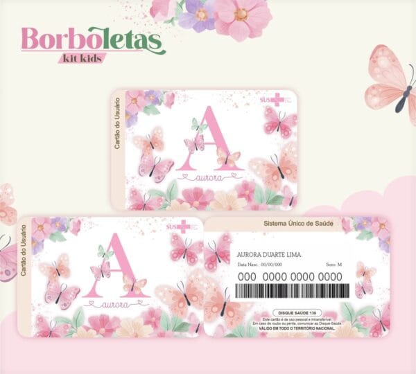 cartao sus borboletas arquivo digital sus