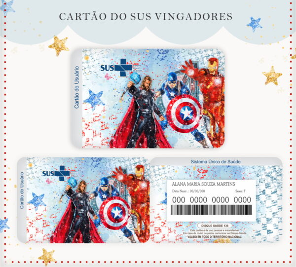 cartao sus capitao america arquivo digital encadernacao em geral