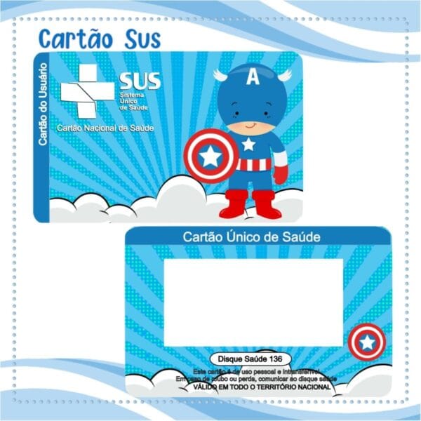 cartao sus capitao america cute arquivo digital arte digital