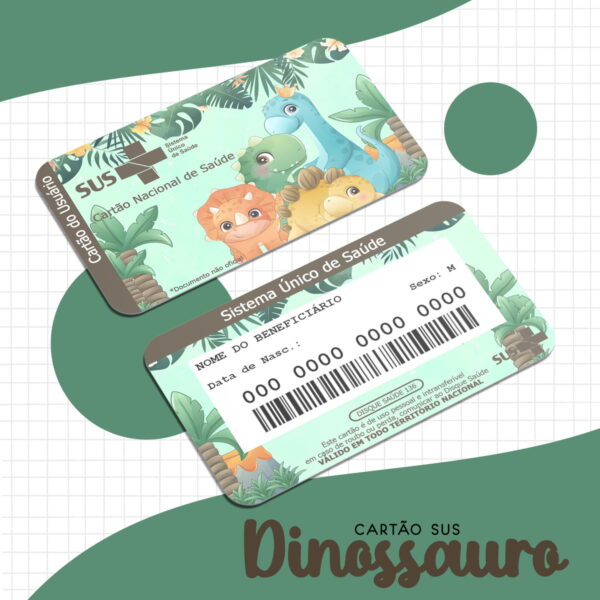 cartao sus dinossauro menino arquivo digital cartao sus dinossauro